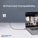 Promate Ultra-Fast Ethernet to USB-C Adapter Cable with 1000Mbps RJ45 Input, 5M Tangle-Free Cable, Seamless USB-C 3.2 Output for High-Speed Internet, Durably Built, and Reliable Connection for Laptops