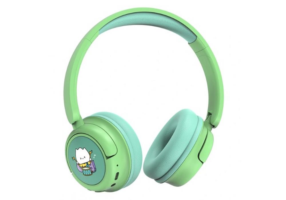 WIWU KTD-02 Wireless Headset for Kids Adjustable On-Ear Wired and Bluetooth 5.3 Volume Between 74dB and 85dB