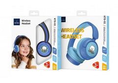 WIWU KTD-02 Wireless Headset for Kids Adjustable On-Ear Wired and Bluetooth 5.3 Volume Between 74dB and 85dB