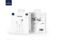 WIWU EB302 Earphone Plug & Play Lightning White|18 Months Warranty