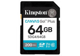 Kingston Canvas Go! Plus SD Memory Card (64GB) For DSLRs, Mirrorless Cameras & 4K Video Up to 200MB/s
