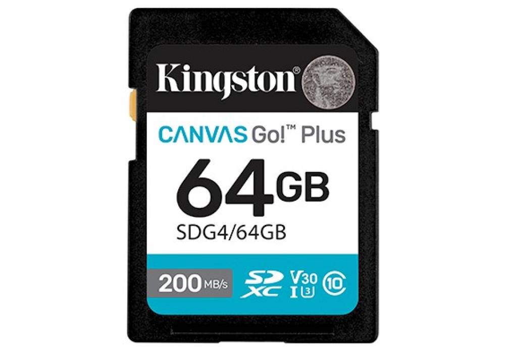 Kingston Canvas Go! Plus SD Memory Card (64GB) For DSLRs, Mirrorless Cameras & 4K Video Up to 200MB/s Kingston Canvas Go! Plus SD Memory Card (64GB) For DSLRs, Mirrorless Cameras & 4K Video Up to 200MB/s
