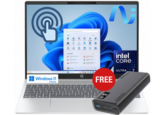 HP OmniBook 5 Laptop AI 16 Free Power Bundle, Intel® Core™ Ultra 7 255U 5.2 GHz, 16 GB LPDDR5x, 512 GB M.2 SSD, 16" 2K Touch Screen, Wi-Fi 6E, Bluetooth 5.3, Windows 11 Home w/ Promate Bolt-20PD Universal 20000mAh 20W Power Bank