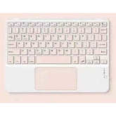 Wireless Bluetooth Keyboard, Ultra Slim Rechargeable Portable Cordless Keyboard With Touchpad 10 Inch Wireless Keyboard For Ios, Android, Windows, Ipad, Iphone, Samsung (pink)
