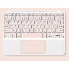 Wireless Bluetooth Keyboard, Ultra Slim Rechargeable Portable Cordless Keyboard with Touchpad 10 Inch Wireless Keyboard for iOS, Android, Windows, iPad, iPhone, Samsung (Pink)