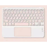 Wireless Bluetooth Keyboard, Ultra Slim Rechargeable Portable Cordless Keyboard with Touchpad 10 Inch Wireless Keyboard for iOS, Android, Windows, iPad, iPhone, Samsung (Pink)