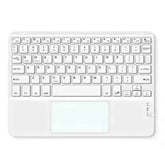 Wireless Bluetooth Keyboard, Ultra Slim Rechargeable Portable Cordless Keyboard With Touchpad 10 Inch Wireless Keyboard For Ios, Android, Windows, Ipad, Iphone, Samsung (white)