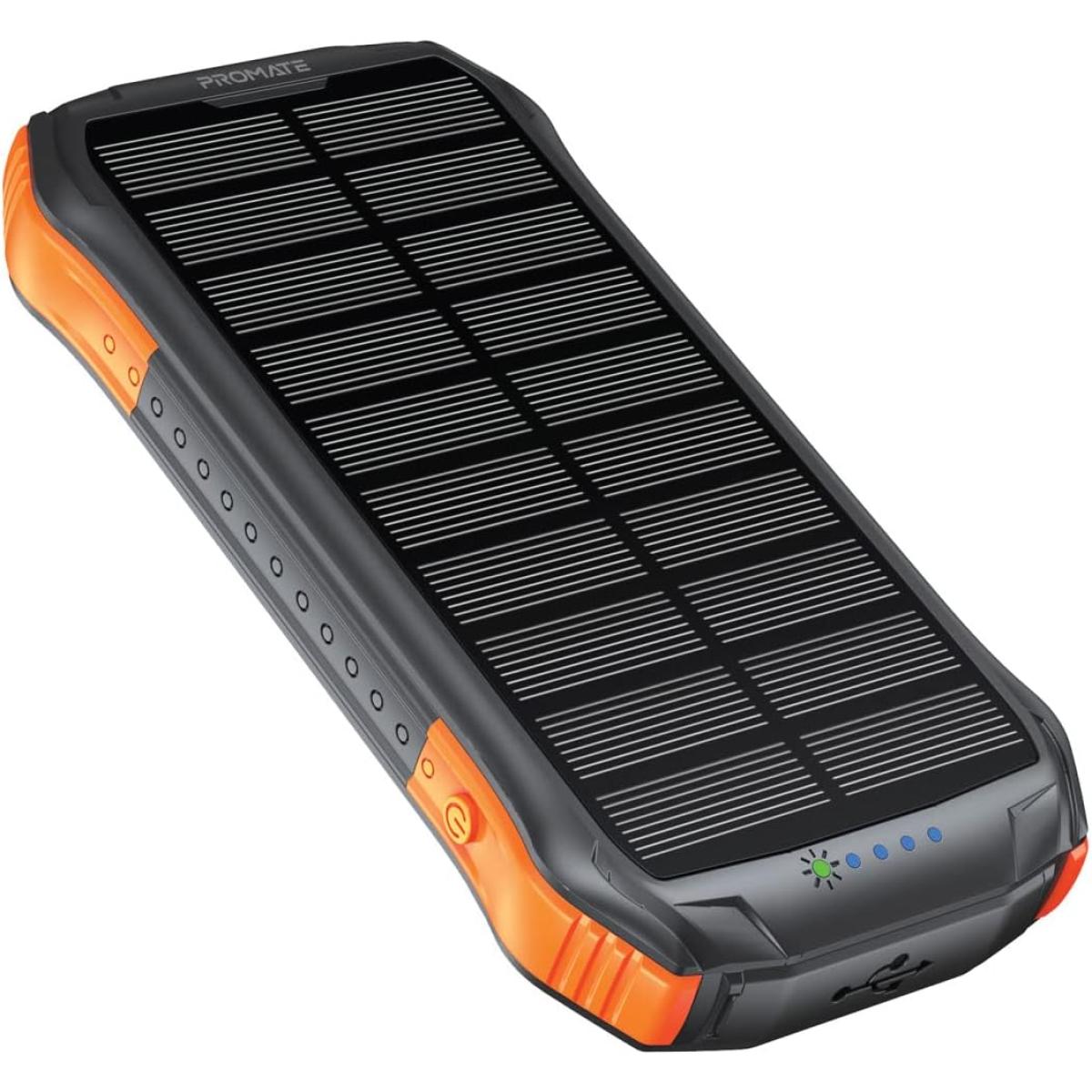 Promate Solar Power Bank, Portable 10000mah Battery Charger With Ip65 Water Resistant, 10w Qi Charger, 20w Usb C Power Delivery, Qc 3.0 Port, 5v/2a Usb Port And 300lm Led Light Black Promate Solar Power Bank, Portable 10000mah Battery Charger With Ip65 Water Resistant, 10w Qi Charger, 20w Usb C Power Delivery, Qc 3.0 Port, 5v/2a Usb Port And 300lm Led Light Black