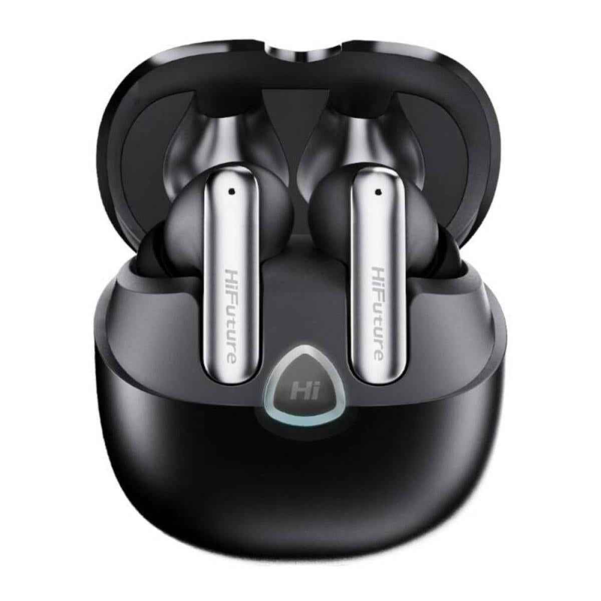Hifuture Sonic Air Tws Earbuds, Enc For Calls, Bluetooth 5.3, 25 Hours Playtime, Ipx5 Sweatproof, Powerful Bass Black