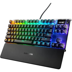SteelSeries APEX 7 TKL OLED Smart Display, Wired RGB Mechanical Gaming Keyboard w/ Media Controls – Linear & Quiet Red Switch | Apex 7 TKL |