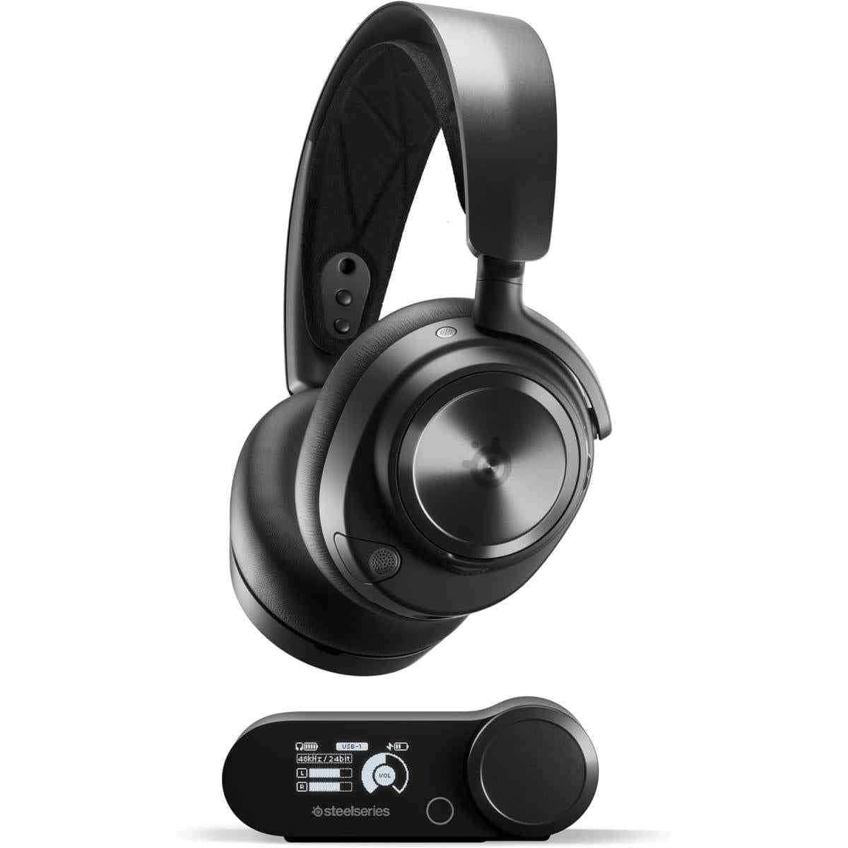 SteelSeries Arctis Nova Pro Wireless (Black) (2.4GHz/Bluetooth/USB-C/3.5mm) (ANC) Hi-Res Gaming Headset w/ DAC & Premium Hi-Fi Drivers, AI-powered Noise Cancelling Mic - Xbox, PC, PS5, PS4, Switch, Mobile | Arctis Nova Pro Wireless (Black) | OS | Jord