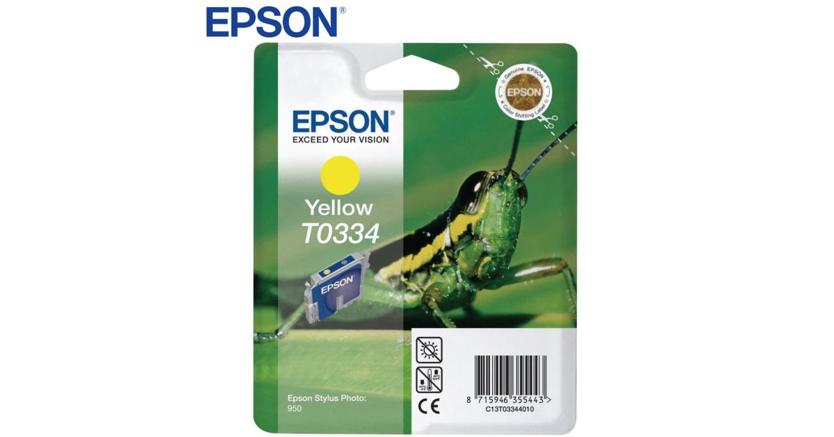 Epson Ink T0334 Yellow (Original) - CompuMe