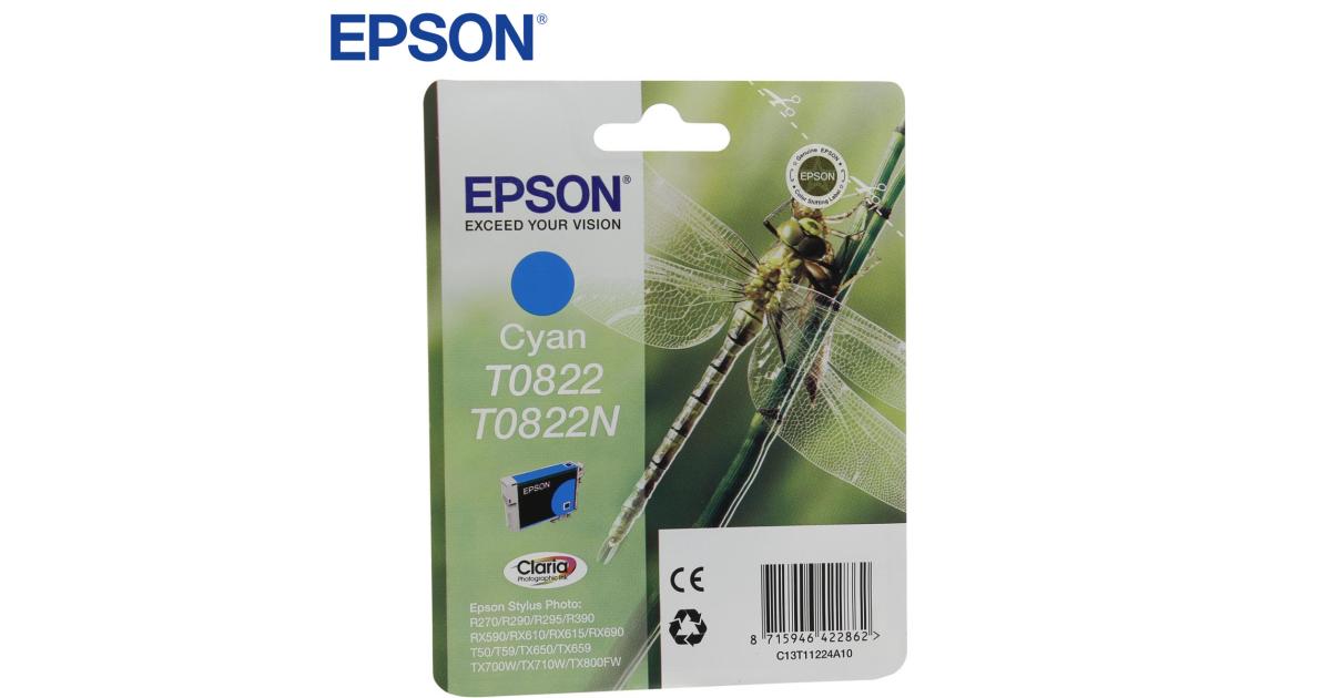 Epson T0822 Yellow Ink Cartridge (Original) - CompuMe