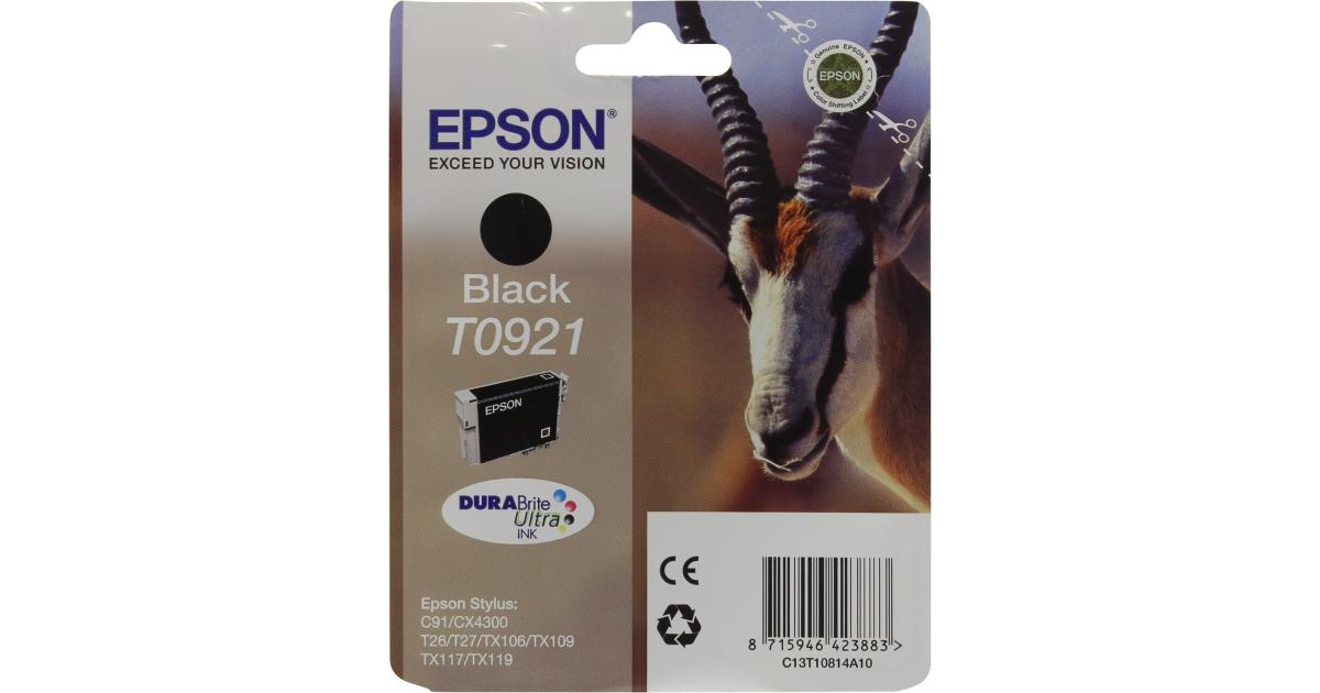 Epson T0921 Black Ink Cartridge (Original) - CompuMe