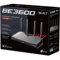 Tp Link Archer Ge230 Be3600 Dual Band Wi Fi 7 Router, 2x 2.5g Lan Ports, Quad Core Cpu, Rgb Lighting, 5ghz 2882 Mbps & 2.4ghz Wi Fi Speed, 688 Mbps 3.6 Gbps Wi Fi 7, Black