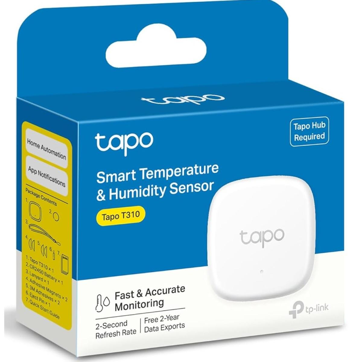 Tp Link Tapo T310 Smart Temperature And Humidity Sensor | Requires Tapo Hub | High Accuracy Swiss Made Sensor | Real Time Notifications | Free Data Storage | Long Lasting Performance Tp Link Tapo T310 Smart Temperature And Humidity Sensor | Requires Tapo Hub | High Accuracy Swiss Made Sensor | Real Time Notifications | Free Data Storage | Long Lasting Performance