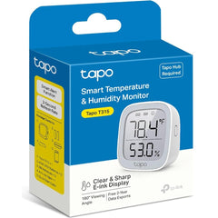 Tp Link Tapo T315 Smart Temperature And Humidity Monitor | Requires Tapo Hub | 2.7" E Ink Display | Swiss Made Sensor | Long Lasting Performance | Real Time Notification | Visual Graphics - CompuMe