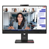 Lenovo ThinkVision T27QD-4v 27" IPS 2K 120Hz Conferencing Monitor Adjustable Stand Built In 5MP IR+RGB Webcam & Speakers & Mic w/ HDMI 2.1, DP, USB C & USB Hub