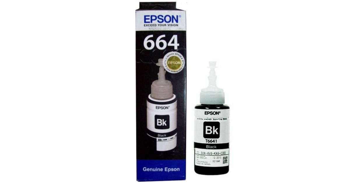 Epson T6641 Black Ink Bottle 70ML (Original) - CompuMe