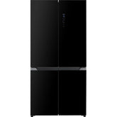 Schubert Side by Side Fridge A+, 467Lit, Black Glass - SCH-BLF4D