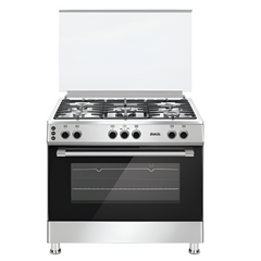 Odul Gas Cooker, Full-Safety Turbo Fan, 90Cm, Stainless Steel / Black - AVA-90-IN