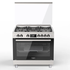 Whirlpool Built in Oven Cooker, Full Safety, Soft Close LCD Catalytic, 90Cm, Stainless Steel - WR90 GGF 33229 XNA