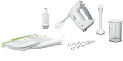 Bosch Hand Mixer Ergo Mix, 1.5Lit, 450Watts, White - MFQ36460