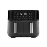 Braun Air Fryer 8 L 2850 W 8 Programs Dual Baskets Digital Touch Screen Black