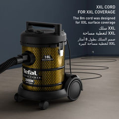 TETW4015M0 Tefal Drum Vacuum Cleaner 2000 Watts 18 Litres