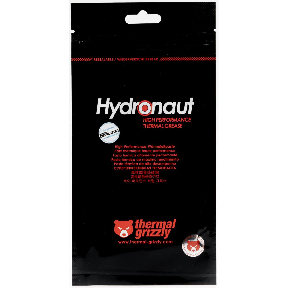 Thermal Grizzly Hydronaut (1g) Excellent Price-Performance Thermal Paste w/ 11.8 (W/m.K) Excellent Conductivity | S-TG-H-001-RS | Thermal Grizzly Hydronaut (1g) Excellent Price-Performance Thermal Paste w/ 11.8 (W/m.K) Excellent Conductivity | S-TG-H-001-RS |