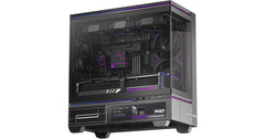 Thermalright TL-M10 VISION ARGB Stylish Panoramic View mATX Mid Tower Tempered Glass Gaming Case w/ 4 ARGB 120mm Fans & 9.16-inch LCD screen For PC Stats or Animations & Visuals