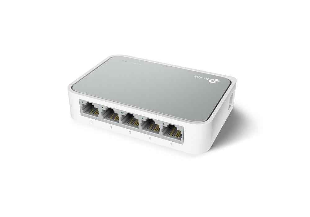 TP-LINK Desktop Switch 5-Port 10/100Mbps Fast Ethernet Switch TL-SF1005D, Fanless Quiet