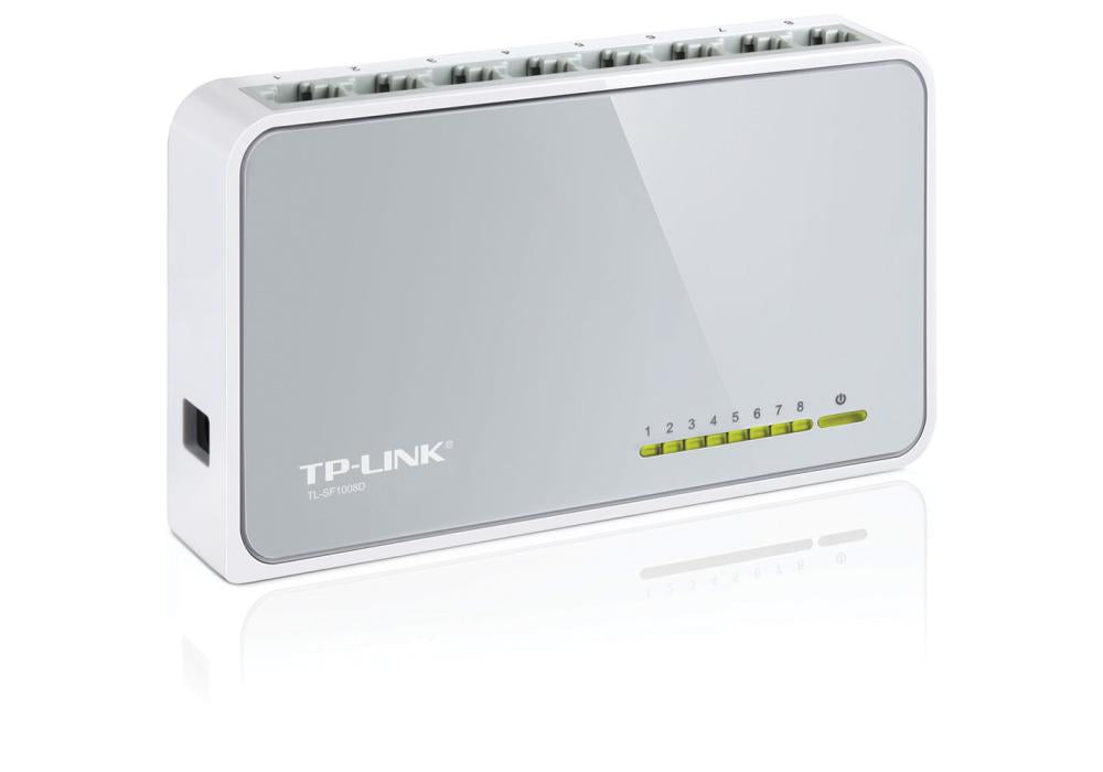 TP-LINK Desktop Switch 8-Port 10/100Mbps Fast Ethernet Switch Fanless Quiet , Desktop Design , Green Technology TL-SF1008D TP-LINK Desktop Switch 8-Port 10/100Mbps Fast Ethernet Switch Fanless Quiet , Desktop Design , Green Technology TL-SF1008D