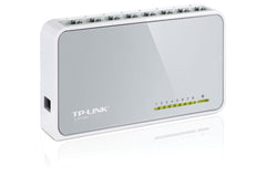 TP-LINK Desktop Switch 8-Port 10/100Mbps Fast Ethernet Switch Fanless Quiet , Desktop Design , Green Technology TL-SF1008D