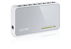 TP-LINK Desktop Switch 8-Port 10/100Mbps Fast Ethernet Switch Fanless Quiet , Desktop Design , Green Technology TL-SF1008D