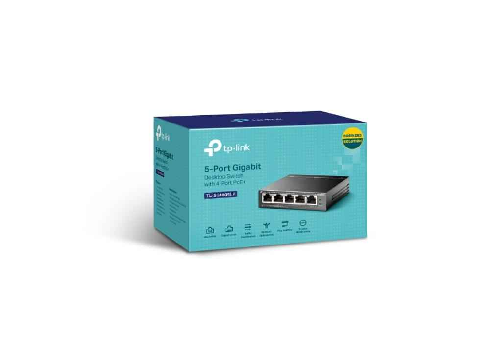 TP-Link PoE Switch 5-Port Gigabit, 4 PoE+ ports up to 30 W for each PoE port and 40 W for all PoE ports, Metal Casing, Plug and Play, Ideal for IP Surveillance and Access Point