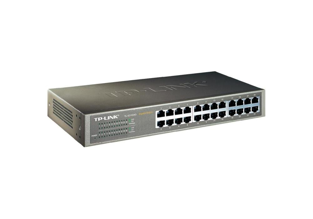 TP - LINK Desktop/Rackmount Switch 24 - Port Gigabit TL - SG1024D with network switch
