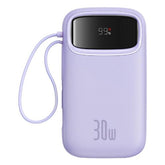 Baseus Pow 2 Digital Display Fast-Charging Power Bank with 2 Built-in Type-C, Purple - P10055009513-00