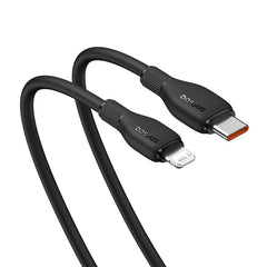 Baseus Pudding Series Fast Charging Cable Type-C to Ip, 20 Watts,1.2M, Cluster Black - P10355701111-B1