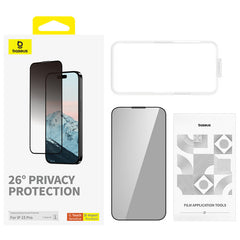 Baseus Diamond Series Full-Coverage Privacy Protection Tempered Glass Screen Protect - P60057405203-01