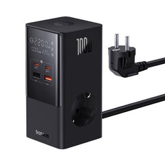 Baseus Power Combo Tower Power Strip 2C, 100Watts, 1.5M, Cluster Black - E00023609113-00