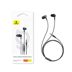 Baseus Enock Wired Earphones, Cluster Black - A00164200113-Z1