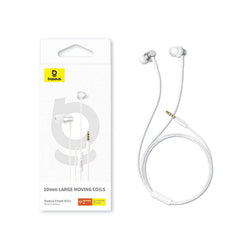 Baseus Enock Wired Earphones, Moon White - A00164200213-Z1-w