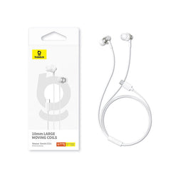 Baseus Enock Wired Earphones, White - A00164300213-Z1
