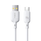 Baseus Silky Series Fast Charging Cable, USB to Type-C, 1Mm, 100Watts, Moon White - P10377703213-00