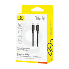 Baseus Silky Series Fast Charging Cable, Type-C to Type-C, 2Mm, 100Watts, Cluster Black - P10377704113-01