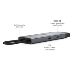 Tp-link USB Type-C 5 in 1 Hub, Powerful 100Watts, Fast Charging, Grey - UH5020C
