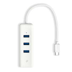 Tp-link USB Type-C 3Port Hub & Gigabit Ethernet Adapter, White - UE330C