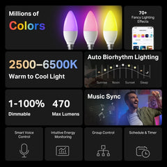 Tp-Link Tapo Smart Light Bulb, 2Pack, Multicolor - "Tapo L430C(2-pack)