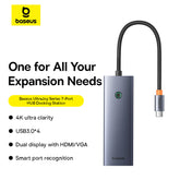 Baseus Ultra Joy Series 7-Port HUB Docking Station Space Grey, Type-C - B00052803811-01